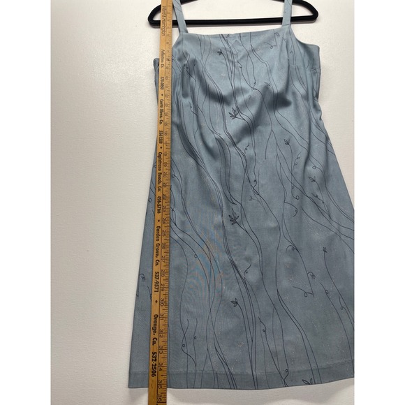Y2K Rampage Wear Light Blue Floral Womens/Juniors dress Wavy Vine Design sz 11 - Picture 3 of 13